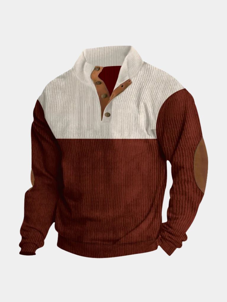 HARRISON OF CALIFORNIA | CORDUROY PULLOVER WITH HIGH COLLAR FOR MEN