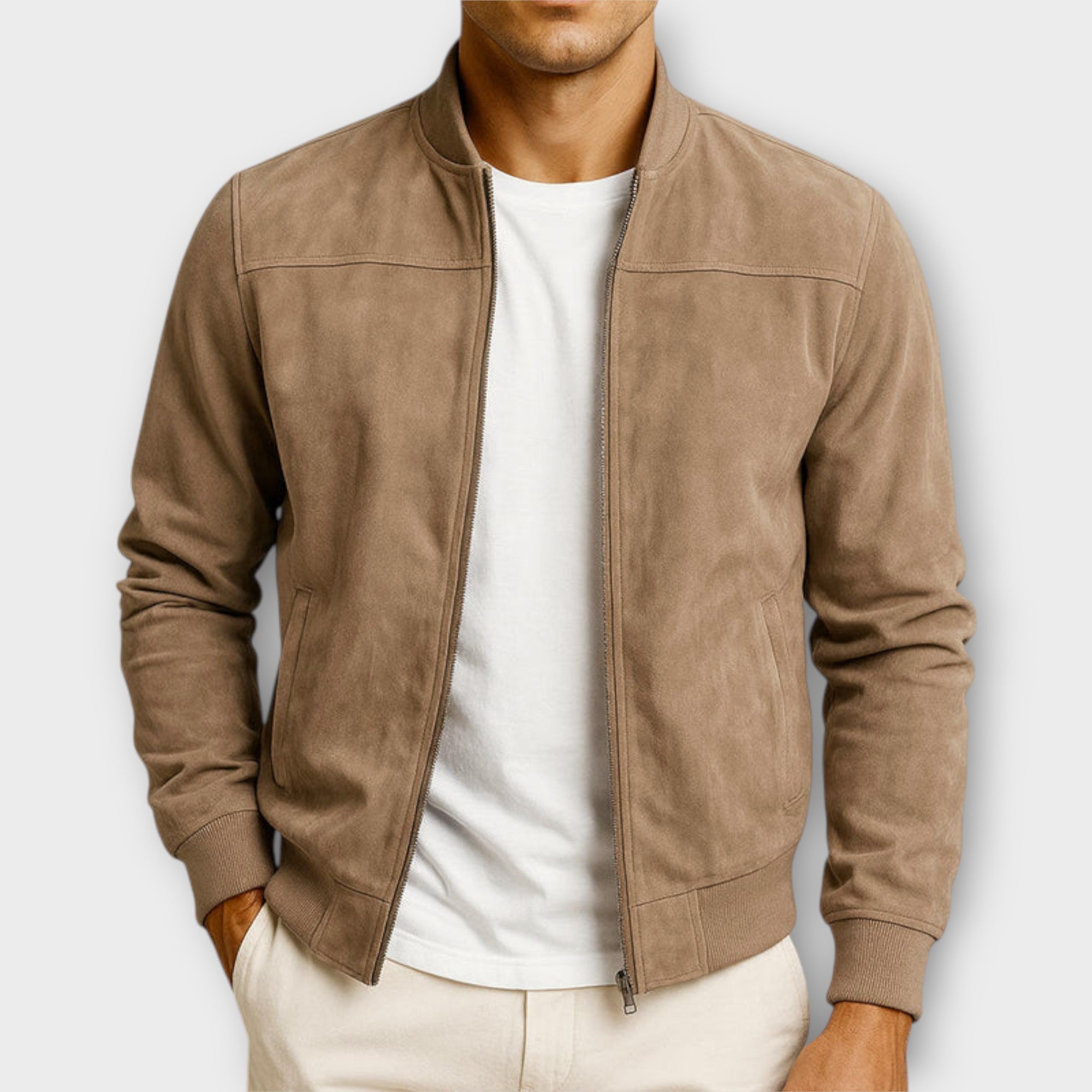 HARRISON OF CALIFORNIA | MENS SUEDE BOMBER JACKET