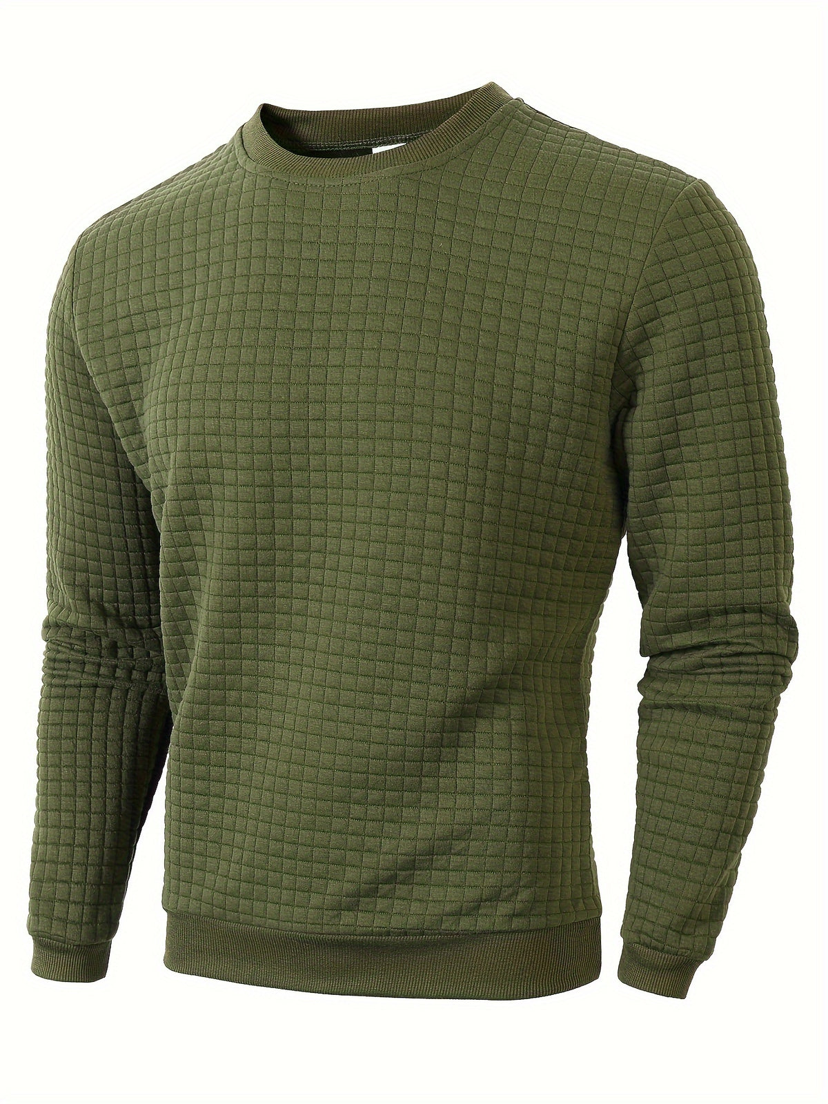 PLAID CREW NECK SWEATSHIRT FOR MEN