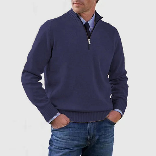 HARRISON OF CALIFORNIA | ELEGANT MEN'S HALF-ZIP SWEATER