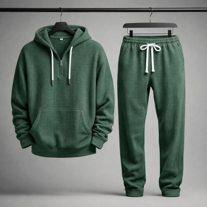 WAFFLE KNIT SET FOR MEN