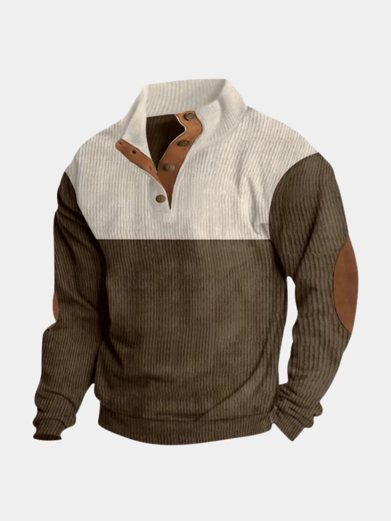 HARRISON OF CALIFORNIA | CORDUROY PULLOVER WITH HIGH COLLAR FOR MEN