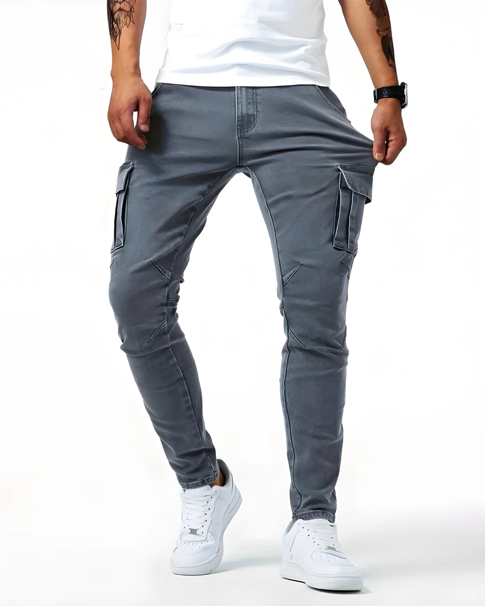 STRETCH CARGO PANTS FOR MEN