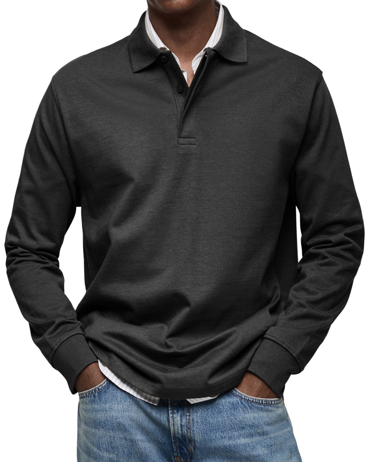 CLASSIC LONG SLEEVE POLO FOR MEN