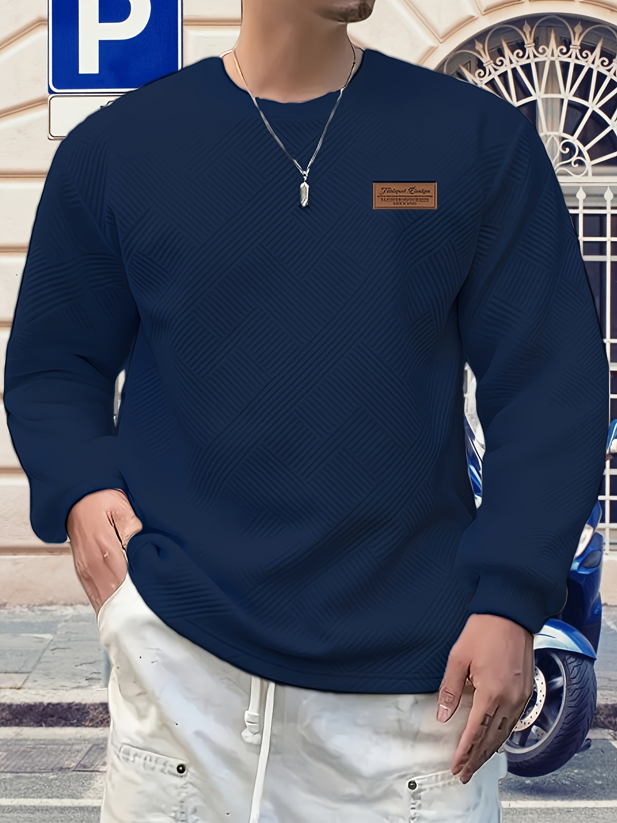 HEAVYWEIGHT JACQUARD SWEATSHIRT FOR MEN