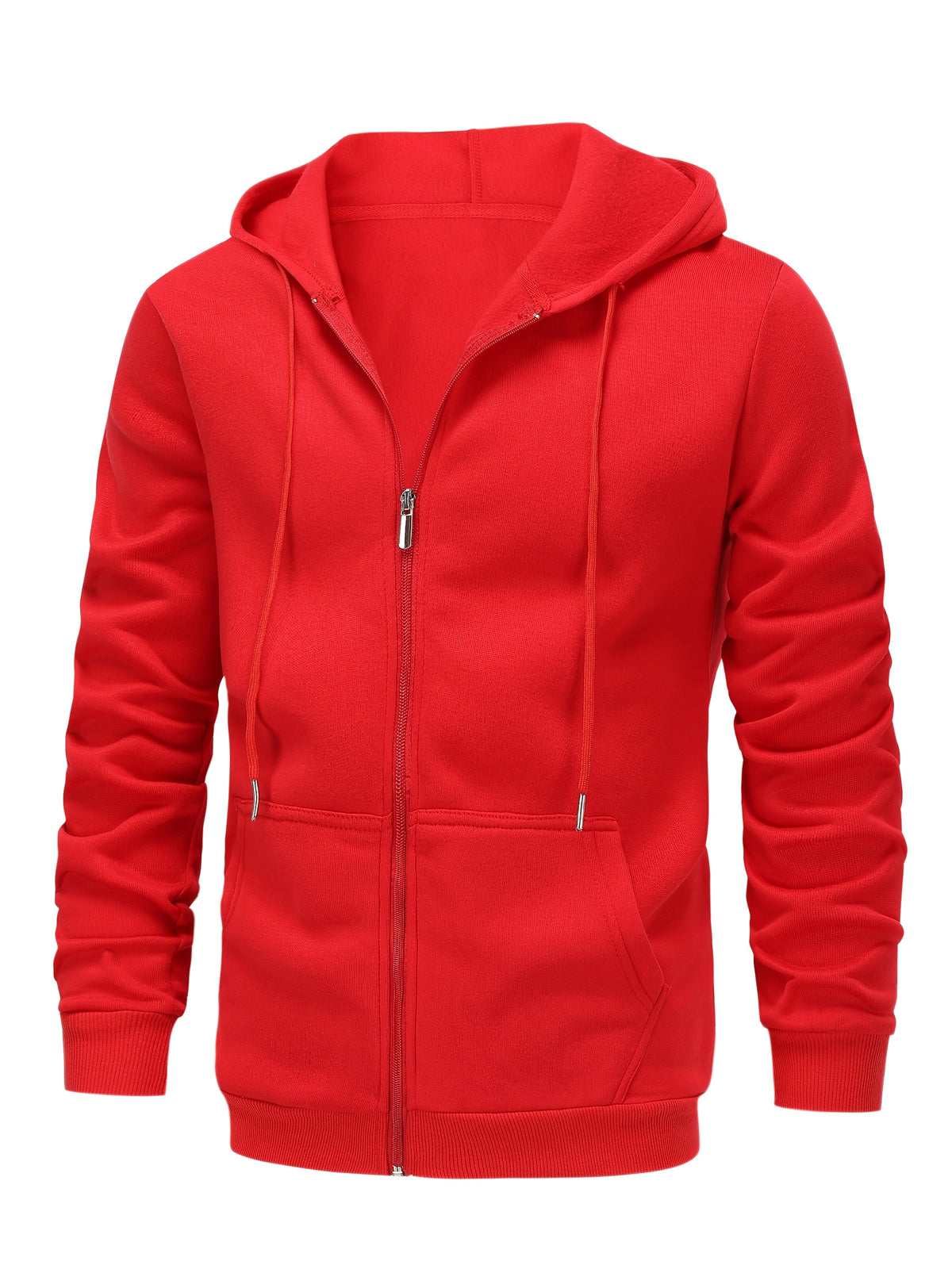 SOLID ZIP HOODIE FOR MEN