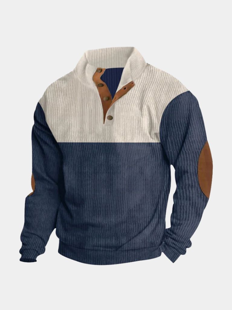 HARRISON OF CALIFORNIA | CORDUROY PULLOVER WITH HIGH COLLAR FOR MEN