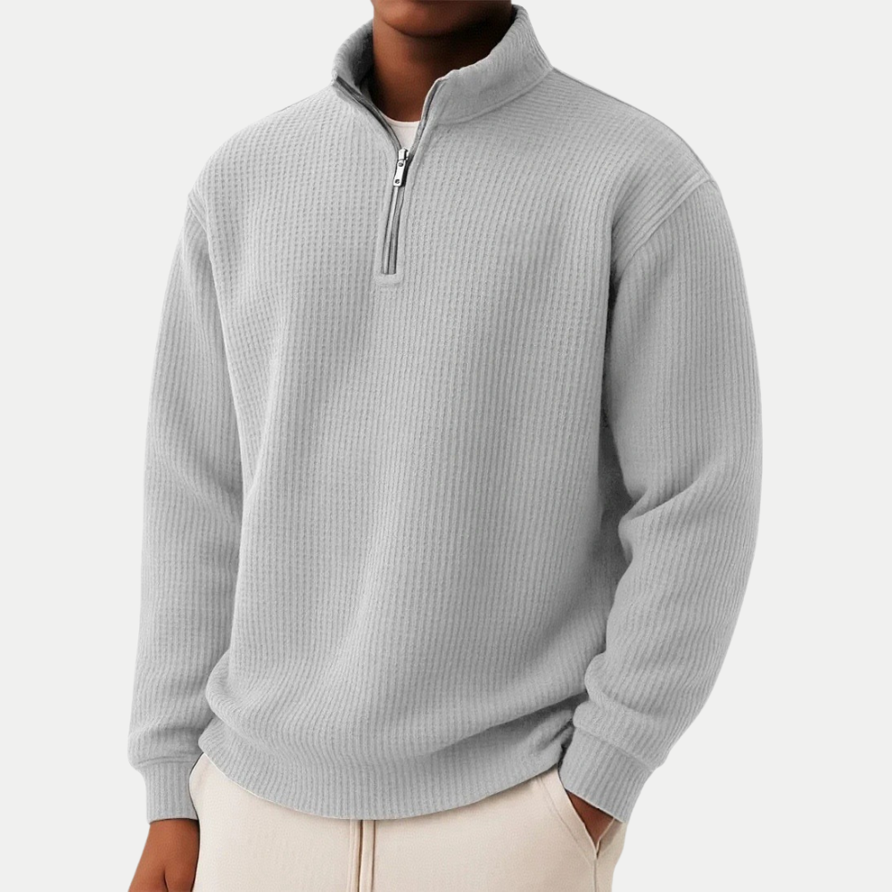 KNIT HALF ZIP SWEATER FOR MEN