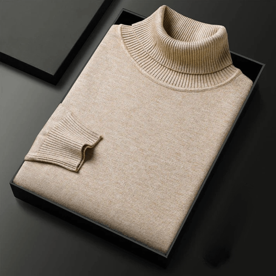 RIBBED TURTLENECK SWEATER FOR MEN