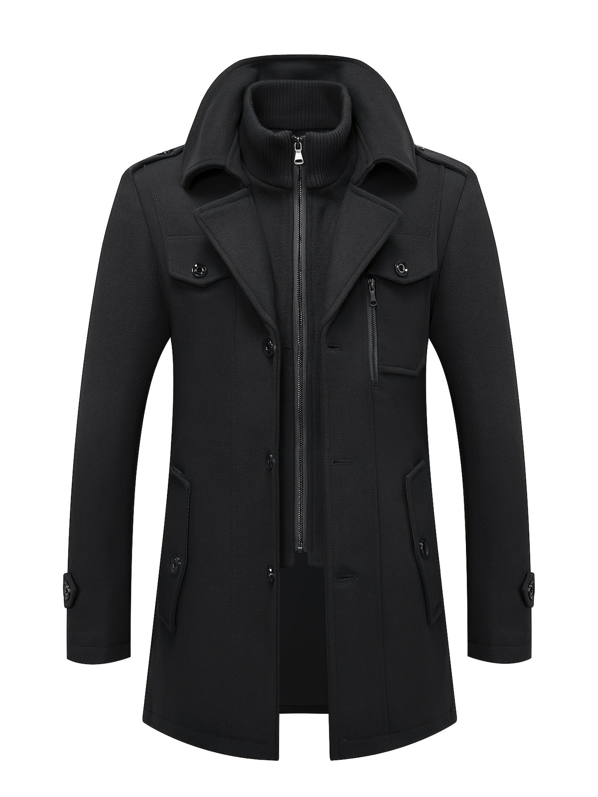 TWEED WOOL COAT FOR MEN