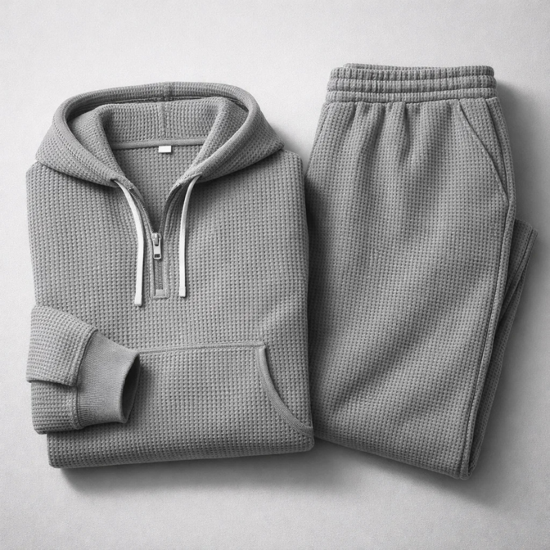 WAFFLE KNIT SET FOR MEN