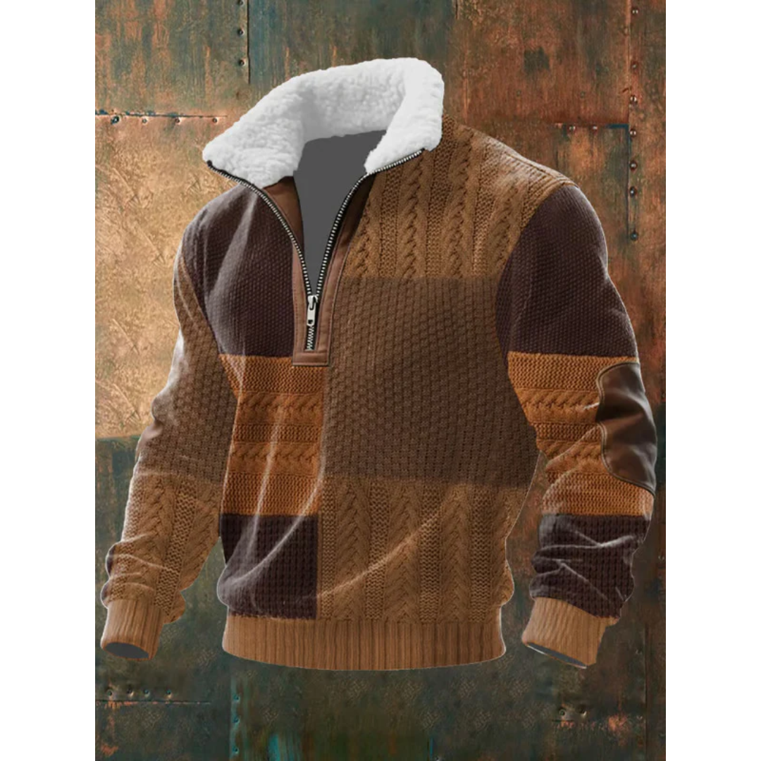 HARRISON OF CALIFORNIA | HIGH COLLAR FLEECE SWEATER