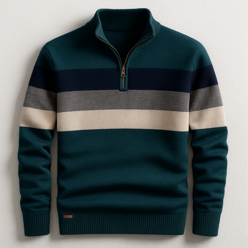 HARRISON OF CALIFORNIA | PULLOVER WITH ZIP FOR MEN