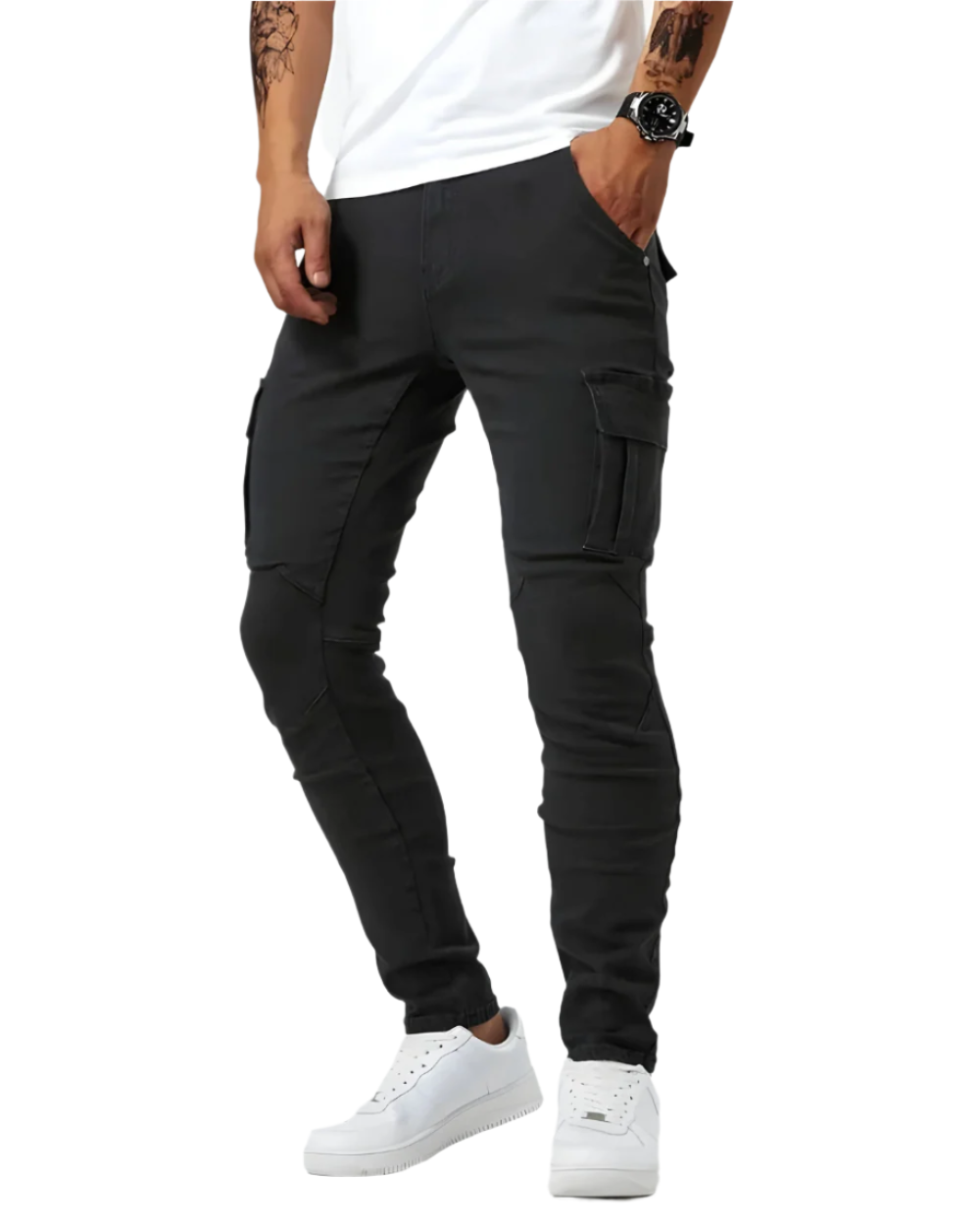STRETCH CARGO PANTS FOR MEN