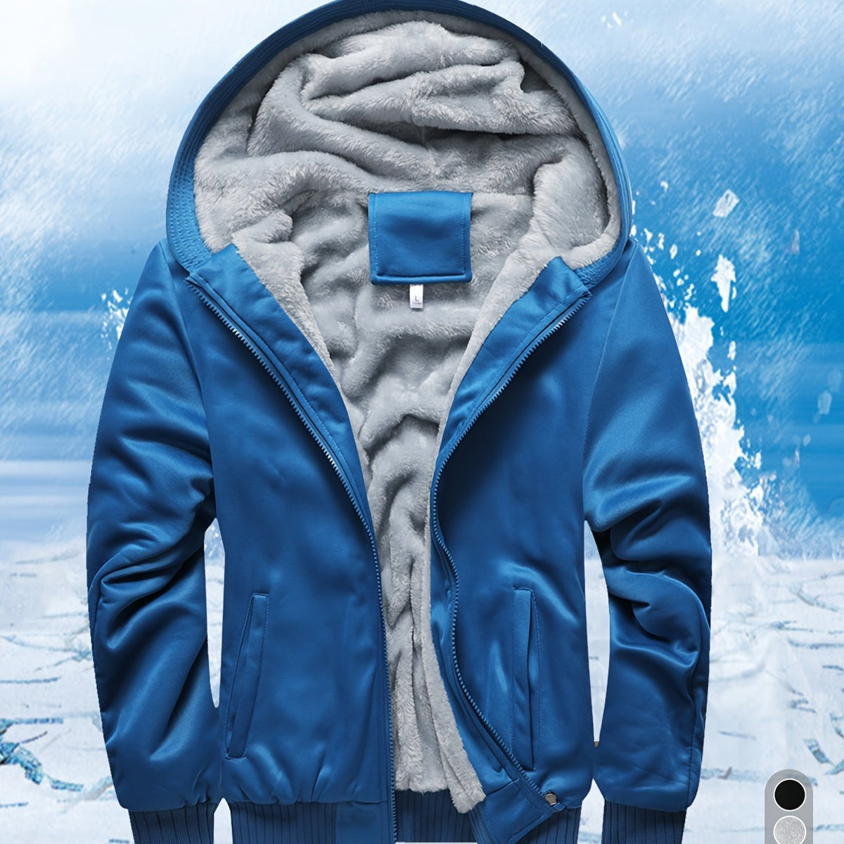 PATCHWORK HOODED ZIP HOODIE FOR MEN