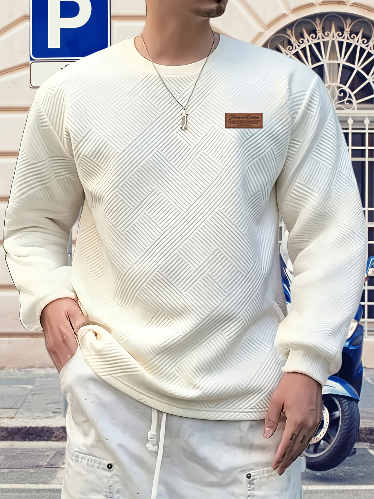 HEAVYWEIGHT JACQUARD SWEATSHIRT FOR MEN
