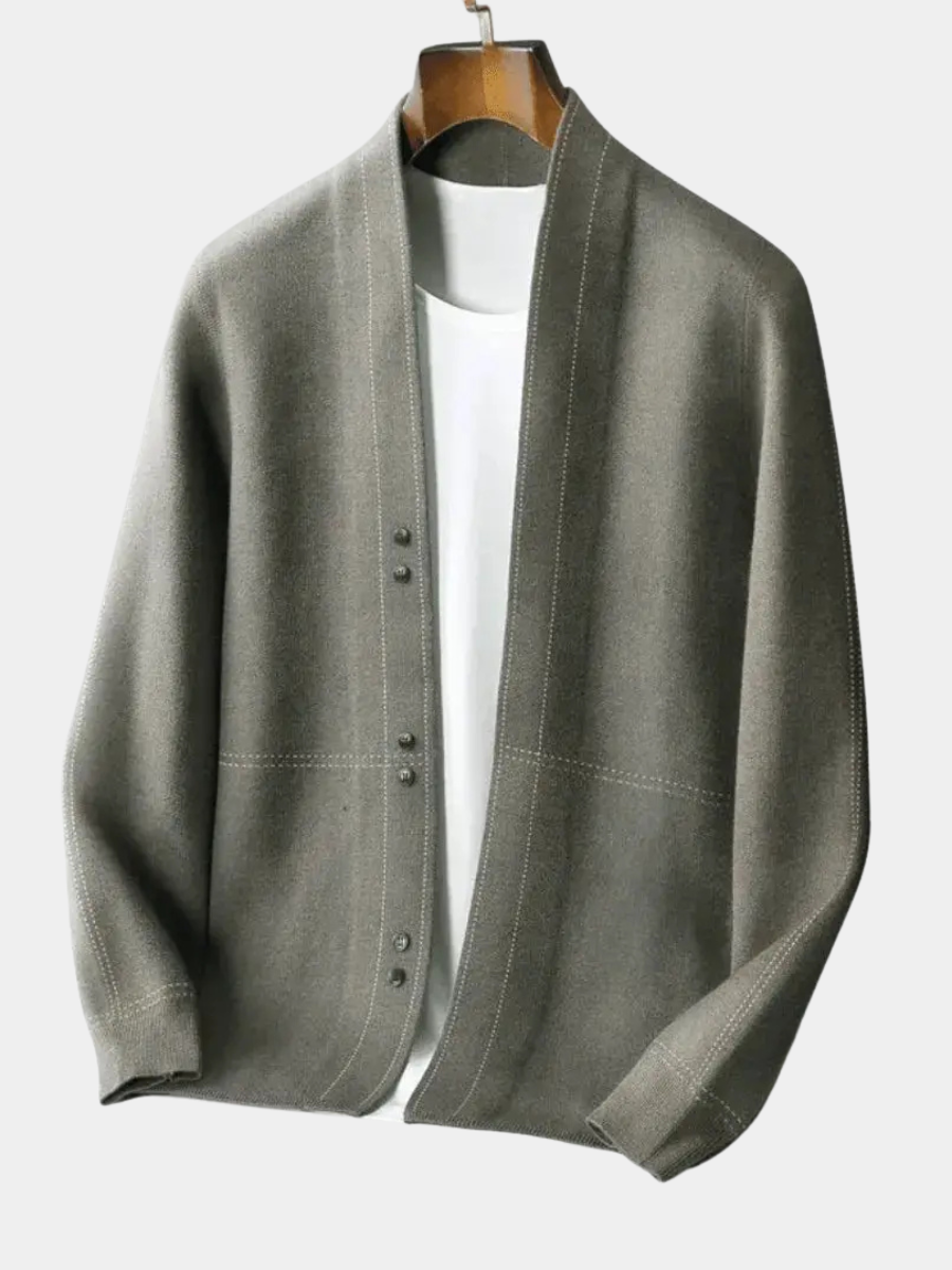 KNIT WOOL CARDIGAN FOR MEN