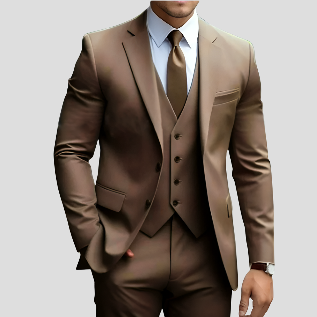 SLIM FIT THREE-PIECE SUIT FOR MEN