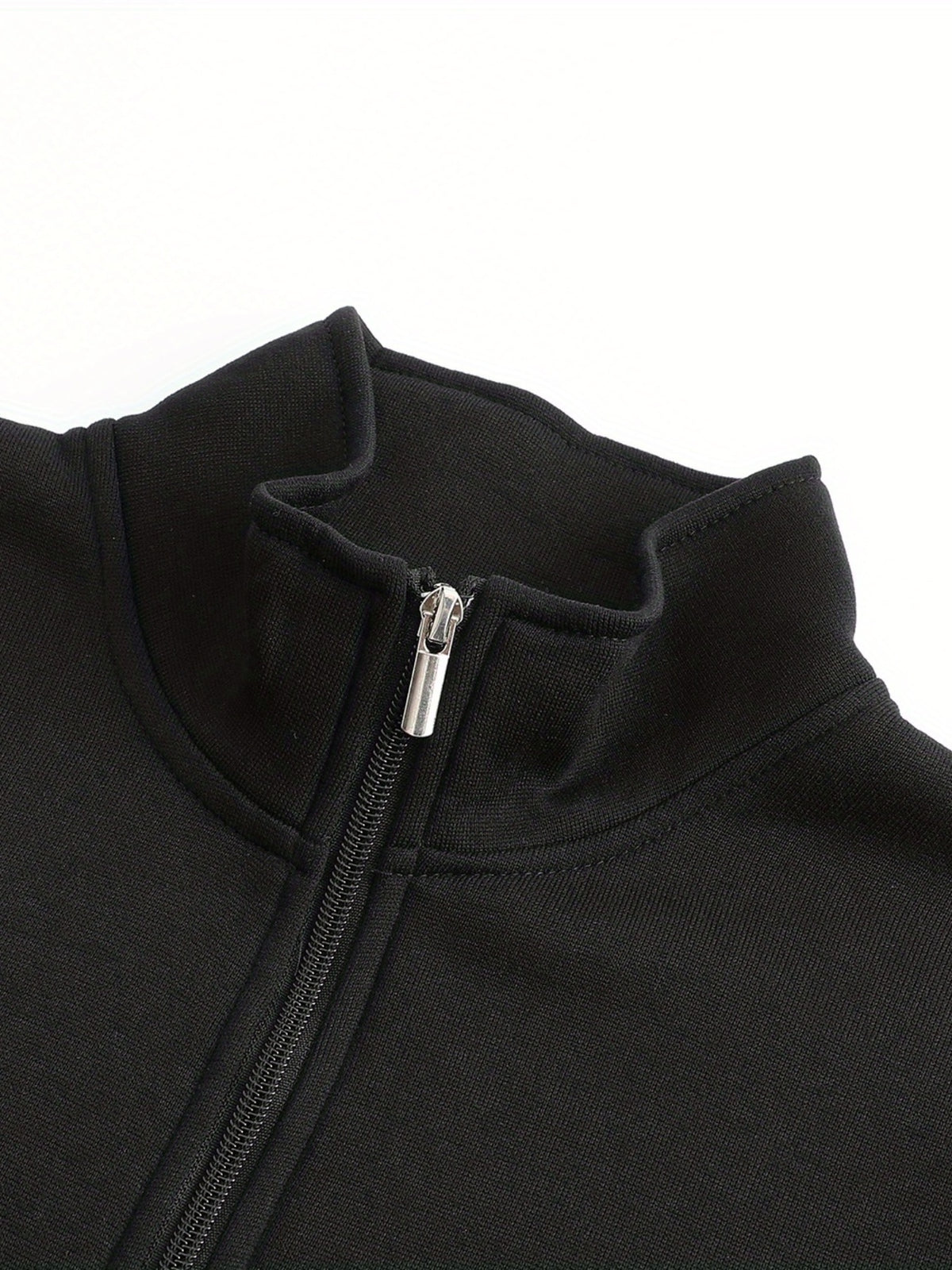 SOLID HIGH NECK HOODIE FOR MEN