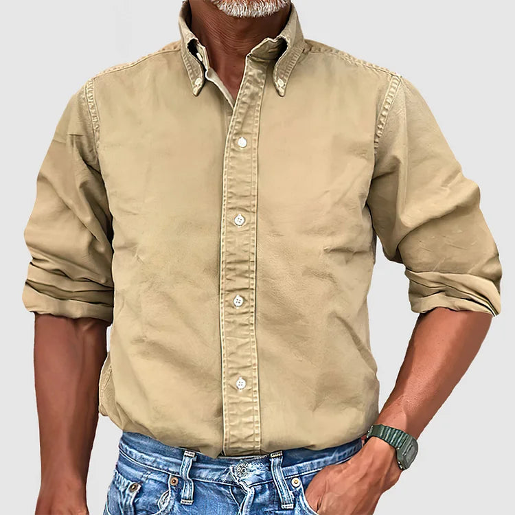 HARRISON OF CALIFORNIA | MEN'S WRINKLE-RESISTANT LONG SLEEVE SHIRT