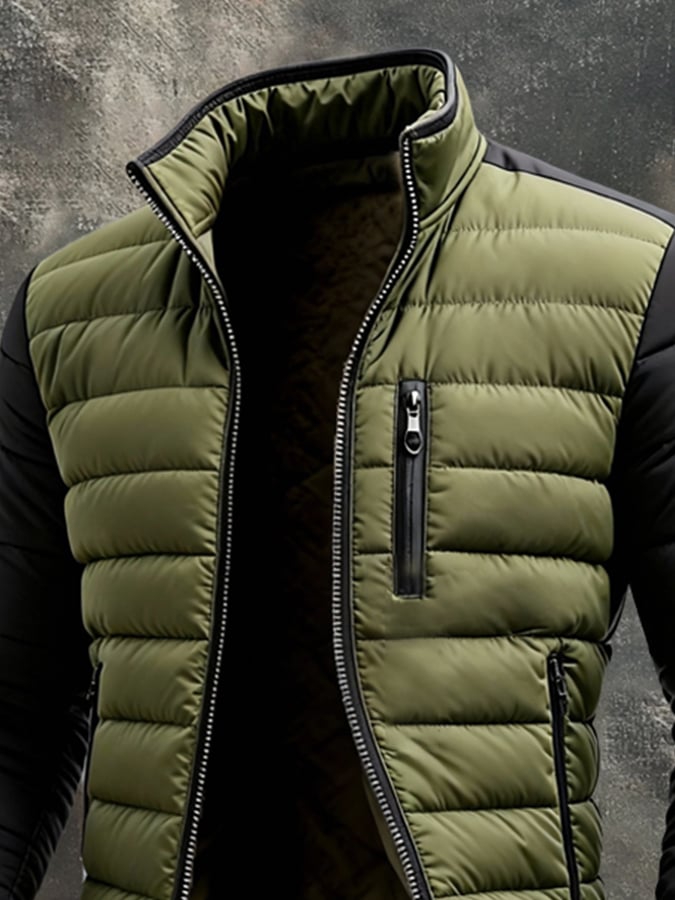 QUILTED ZIP JACKET FOR MEN