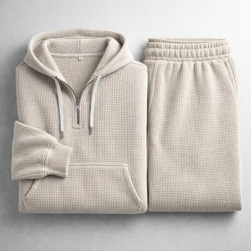 WAFFLE KNIT SET FOR MEN