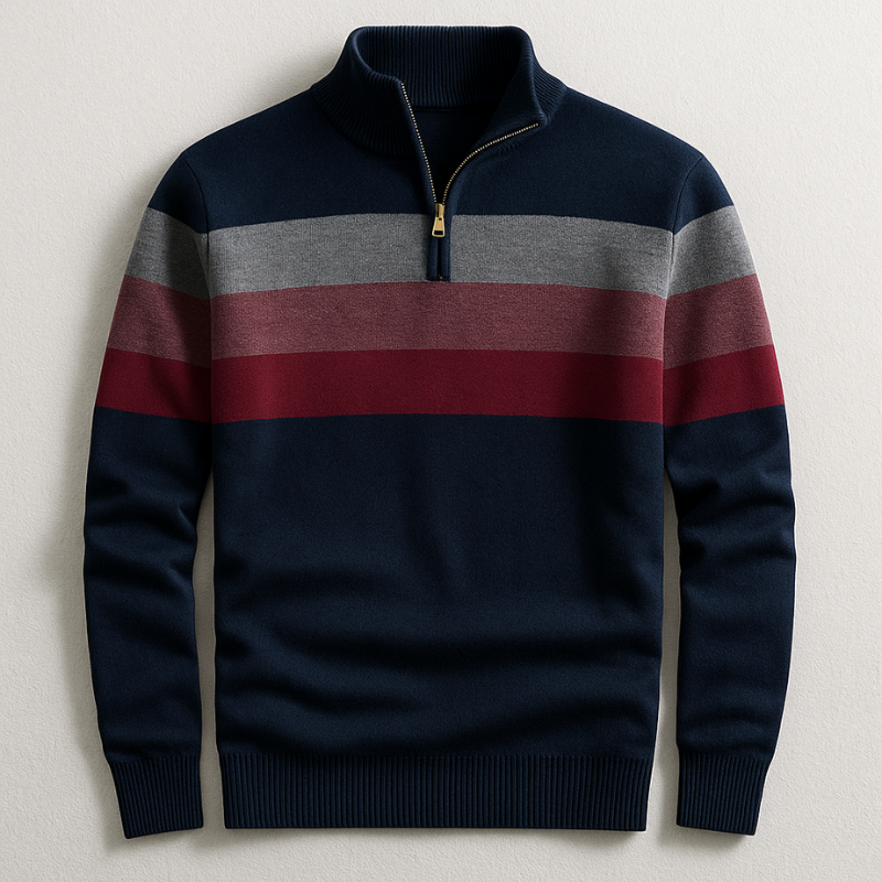 HARRISON OF CALIFORNIA | PULLOVER WITH ZIP FOR MEN