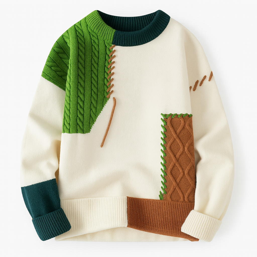 HARRISON OF CALIFORNIA | MEN'S PATCHWORK SWEATER