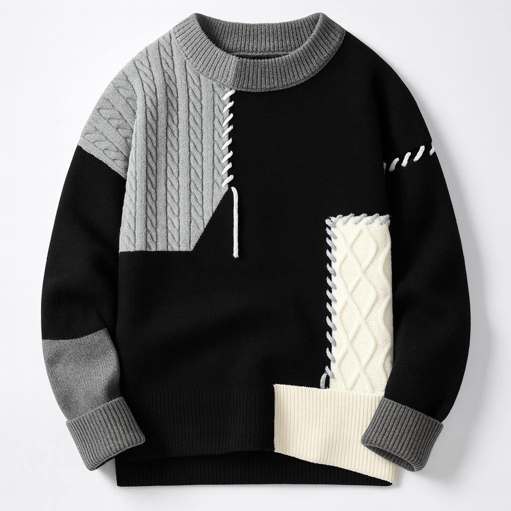 HARRISON OF CALIFORNIA | MEN'S PATCHWORK SWEATER