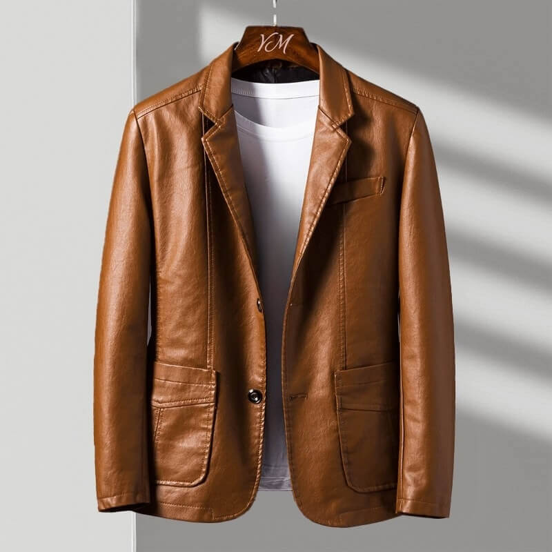 TAILORED LEATHER JACKET FOR MEN