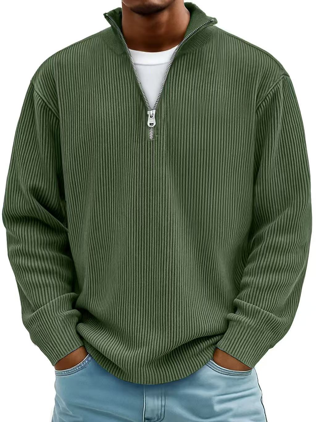 HARRISON OF CALIFORNIA | TRENDY ZIP SWEATER