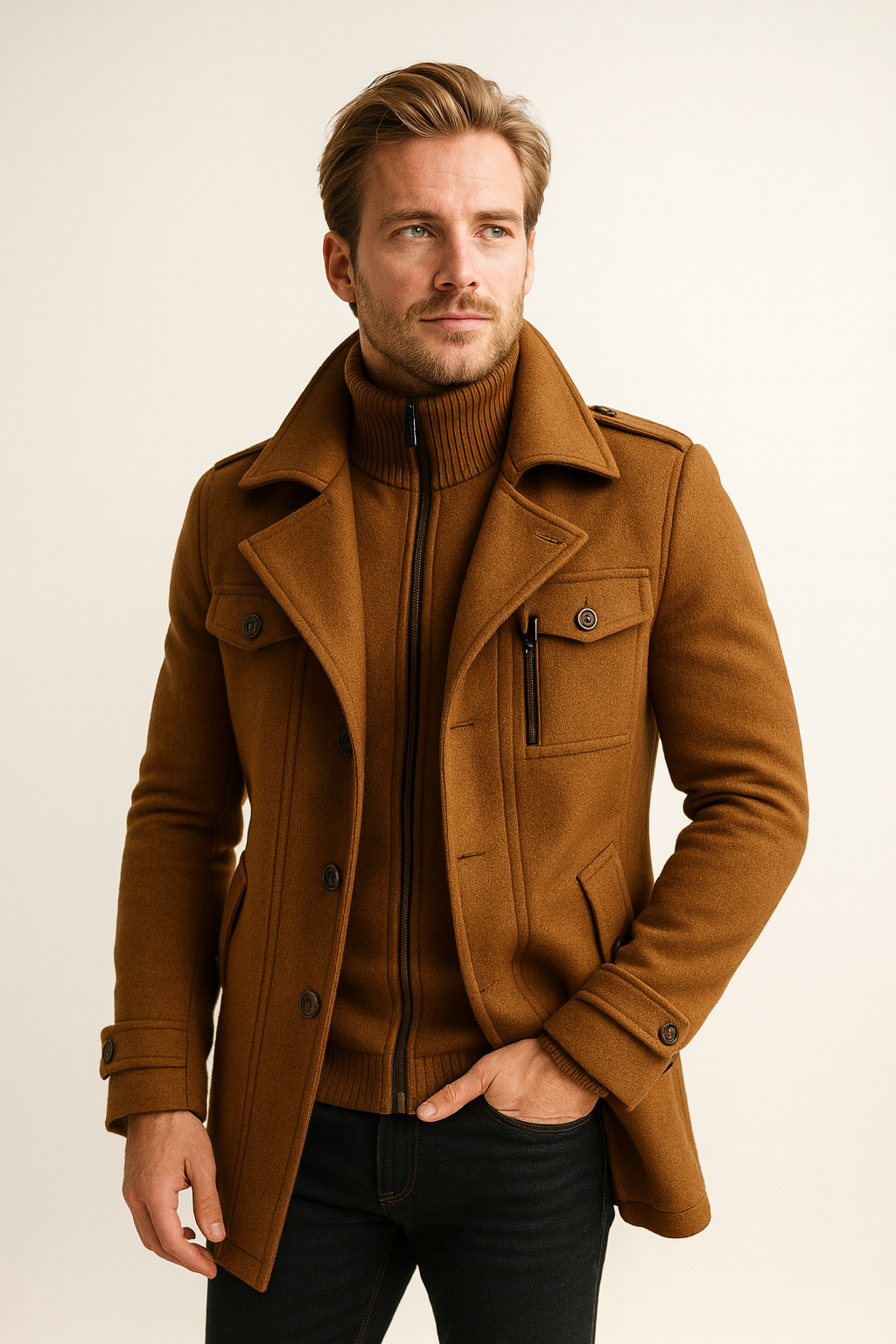 LONG WINTER COAT FOR MEN