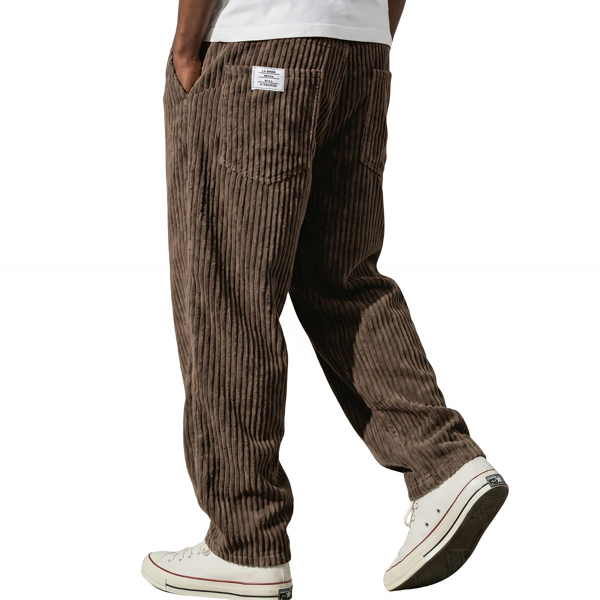 TEXTURED CORDUROY TROUSERS FOR MEN