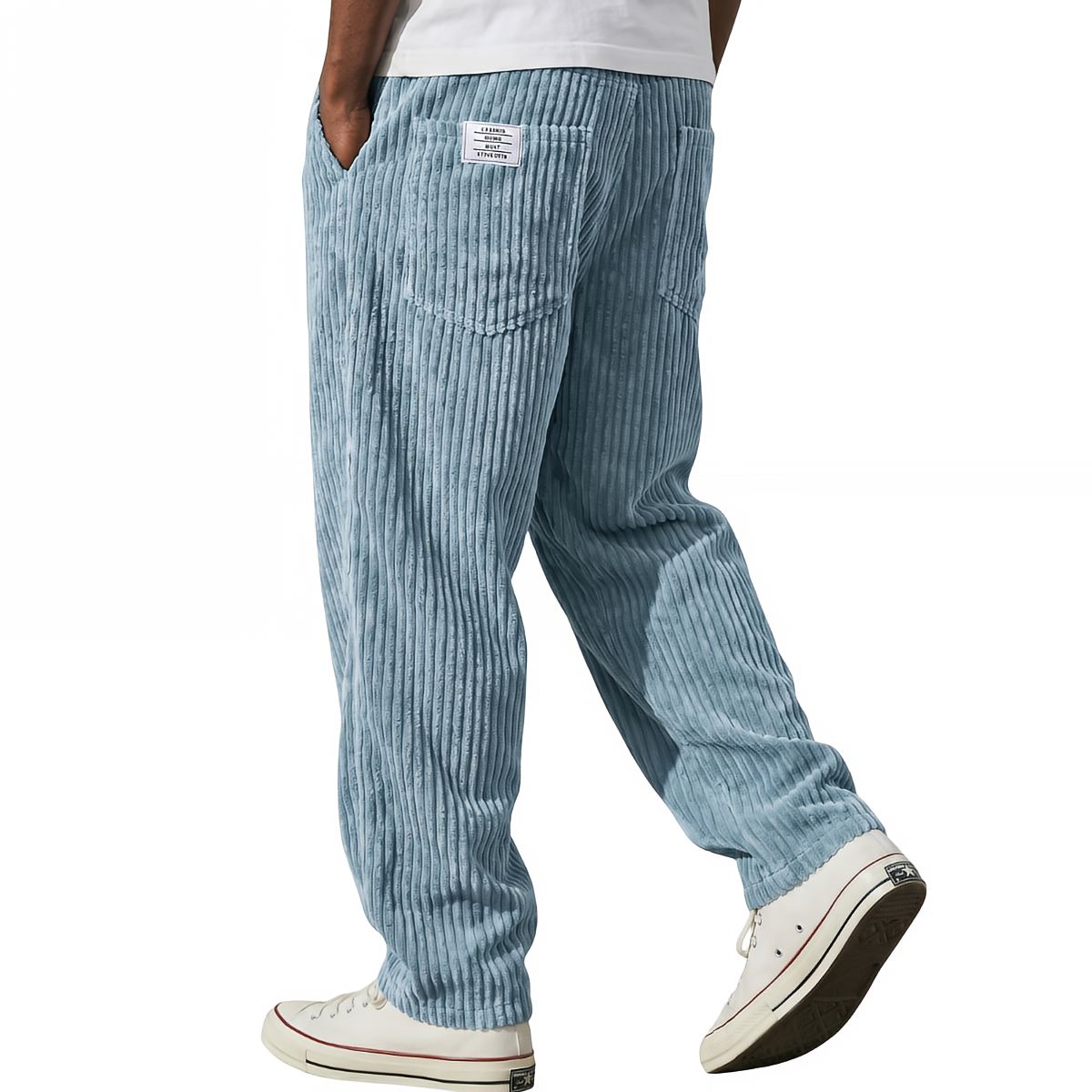 TEXTURED CORDUROY TROUSERS FOR MEN