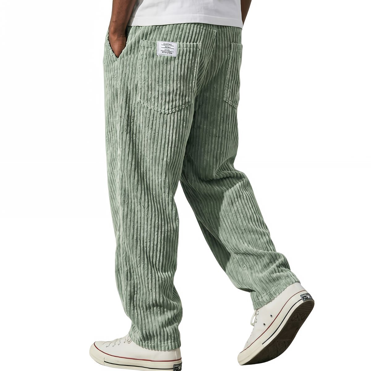TEXTURED CORDUROY TROUSERS FOR MEN