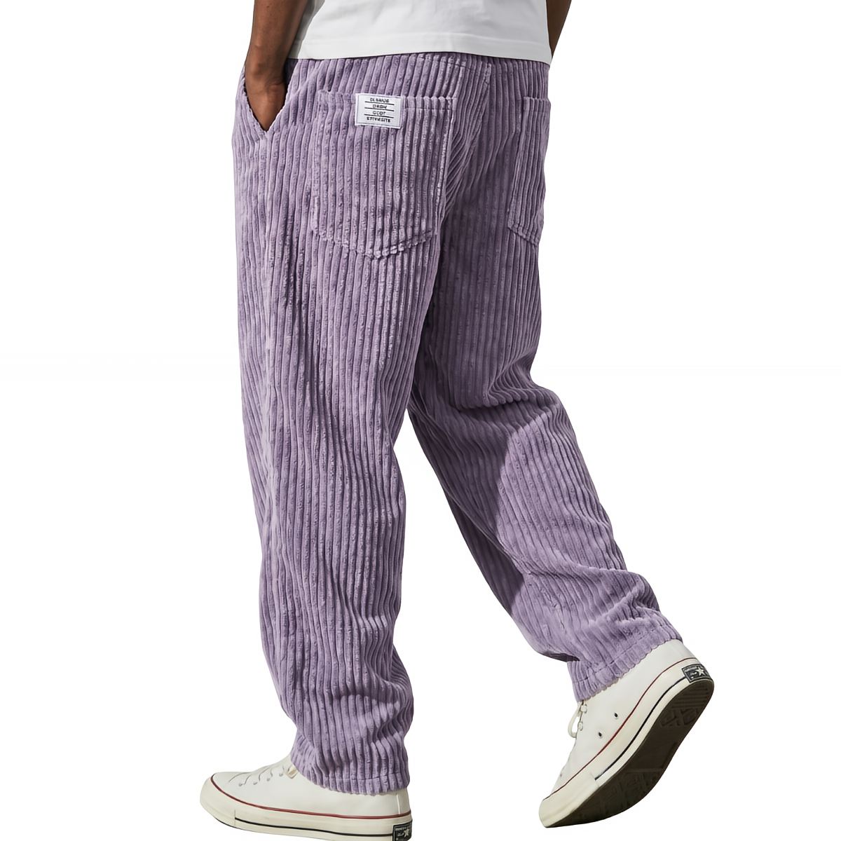 TEXTURED CORDUROY TROUSERS FOR MEN