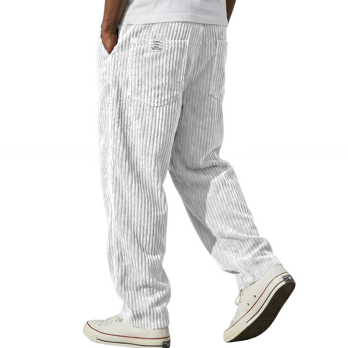 TEXTURED CORDUROY TROUSERS FOR MEN