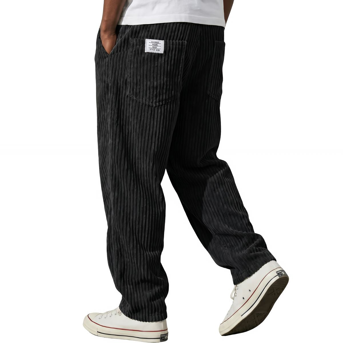 TEXTURED CORDUROY TROUSERS FOR MEN