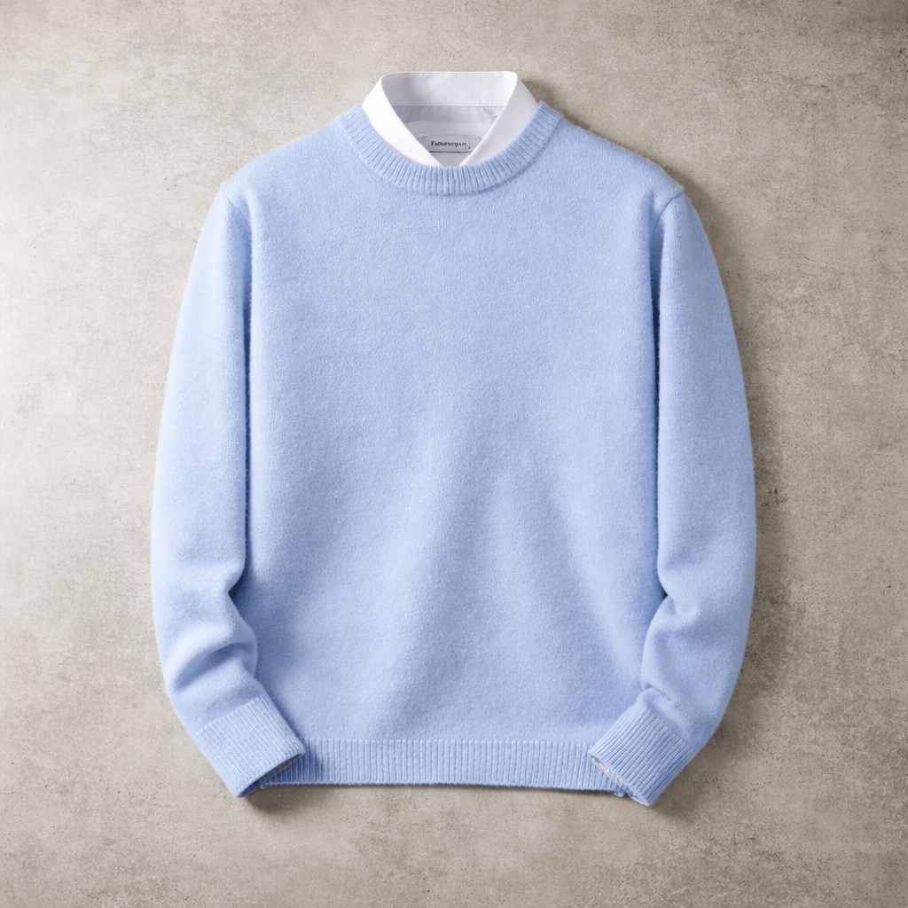 RIBBED CREW NECK SWEATER FOR MEN (VIP)