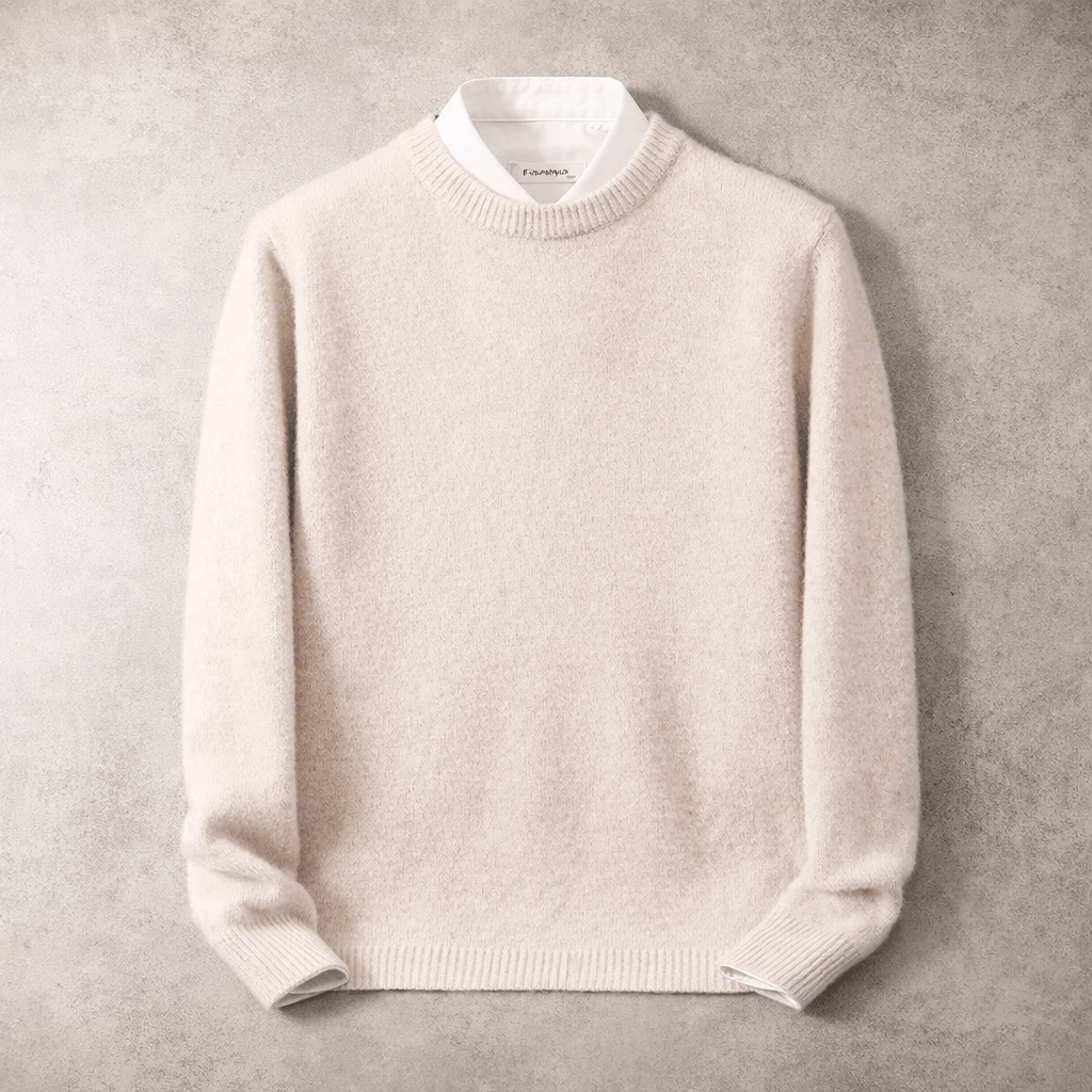 RIBBED CREW NECK SWEATER FOR MEN (VIP)