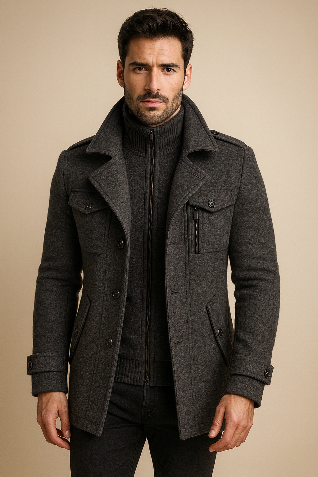 LONG WINTER COAT FOR MEN