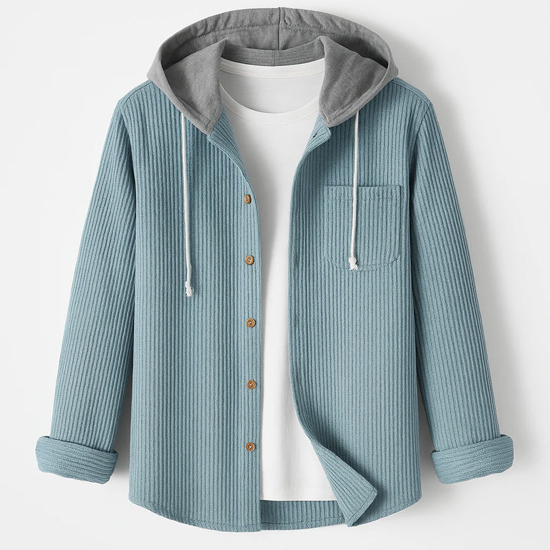 HARRISON OF CALIFORNIA | CORDUROY SHIRT WITH HOOD