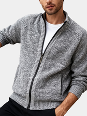 ZIP UP KNIT CARDIGAN FOR MEN