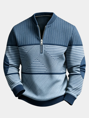 GEOMETRIC HALF ZIP SWEATER FOR MEN (VIP)