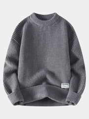 HONEYCOMB KNIT CREW NECK SWEATER FOR MEN (VIP)