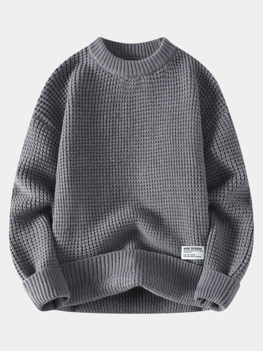 HONEYCOMB KNIT CREW NECK SWEATER FOR MEN (VIP)