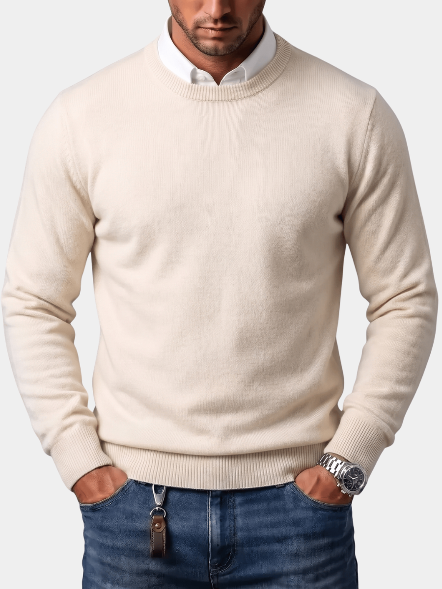 RIBBED CREWNECK SWEATER FOR MEN
