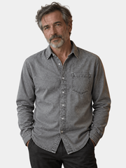 PRE-WASHED COTTON SHIRT FOR MEN