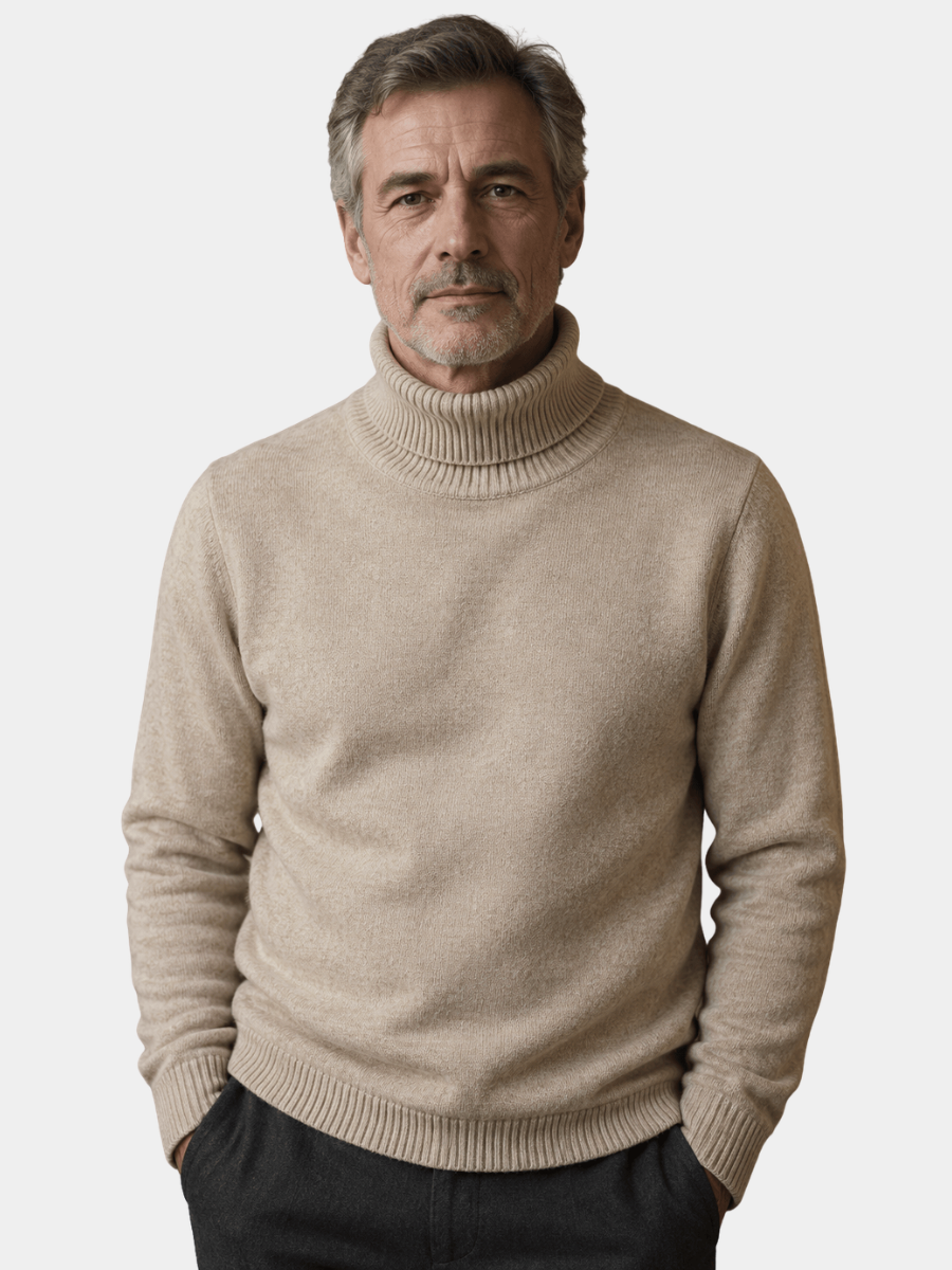 RIBBED TURTLENECK SWEATER FOR MEN