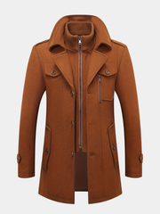 TWEED WOOL COAT FOR MEN